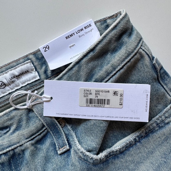 ✨NWT✨ AG Adriano Goldschmied Remy Low Rise Boxy Straight Jeans in Idyllic Sz 29 - Picture 10 of 11